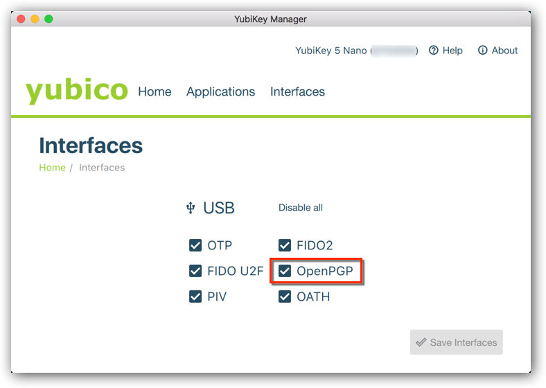 Yubikey Manager enabling CCID mode